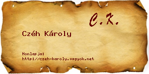 Czéh Károly névjegykártya