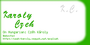 karoly czeh business card