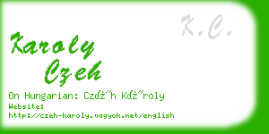 karoly czeh business card